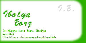 ibolya borz business card